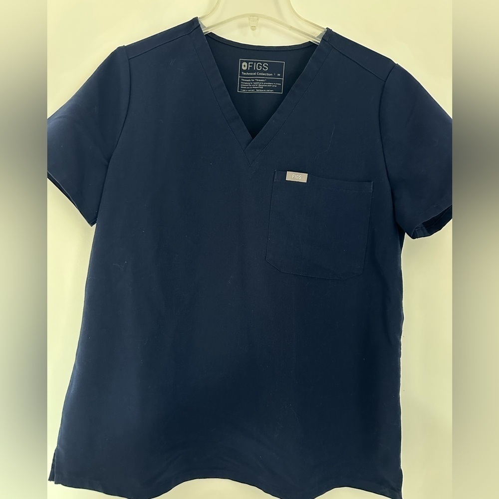 Figs Technical Collection Dark Blue Scrub Top